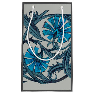 Petit Sac Cadeau vintage blue antiflower graphic