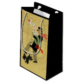 Petit Sac Cadeau Vintage Christmas Terrier Dog (Dos Angle)