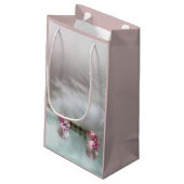 Petit Sac Cadeau Vintage coiffeuse gris rose turquoise (Dos Angle)