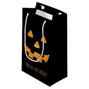 Petit Sac Cadeau Visage de lanterne d'o de Jack sur l'arrière -
