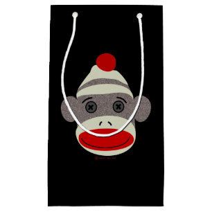 Petit Sac Cadeau Visage de singe de chaussette