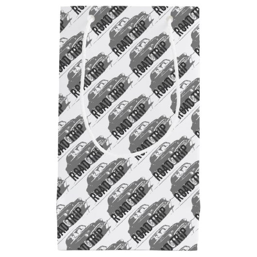 Petit Sac Cadeau Voiture Vintage Voyage (Devant)