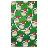 Petit Sac Cadeau Volley-ball avec Casquette de Noël (Devant)