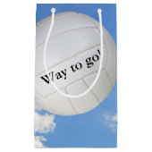 Petit Sac Cadeau volley-ball blanc dans le ciel (Devant)