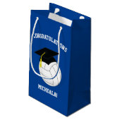 Petit Sac Cadeau Volleyball Graduation Sports Blue (Dos Angle)