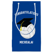 Petit Sac Cadeau Volleyball Graduation Sports Blue (Devant)