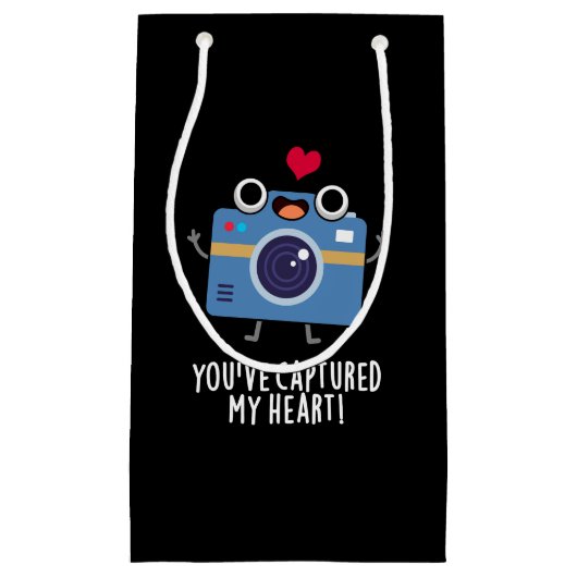Petit Sac Cadeau Vous avez capturé Mon Coeur Drôle Caméra Pun Dark  (Devant)