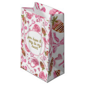 Petit Sac Cadeau Vous avez la clé de mon coeur Aquarelle rose (Devant Angle)