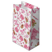 Petit Sac Cadeau Vous avez la clé de mon coeur Aquarelle rose (Dos Angle)