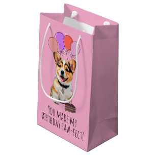 Petit Sac Cadeau 'Vous avez rendu mon anniversaire Paw-fect' Adorab