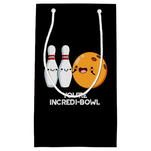 Petit Sac Cadeau Vous êtes Intensidi-bol Funny Bowling Pun Dark BG (Devant)
