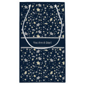 Petit Sac Cadeau Vous Êtes Une Étoile ! Élégant bleu moderne (Dos)