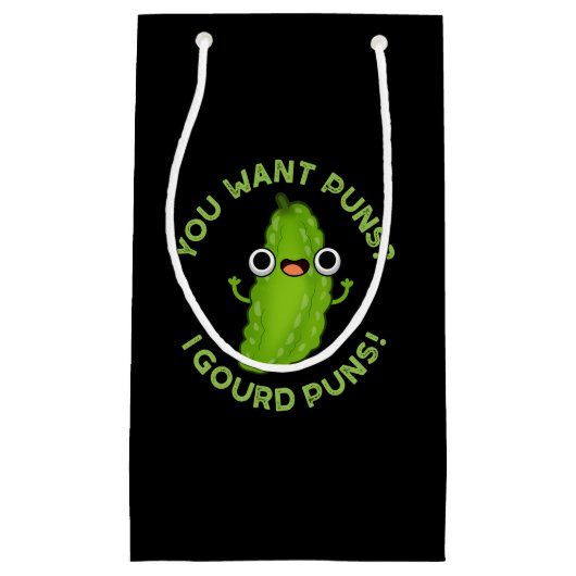 Petit Sac Cadeau Vous Voulez Puns I Gourd Puns Veggie Pun Dark BG (Devant)