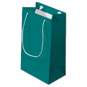 Petit Sac Cadeau Vrai Turquoise (Dos Angle)
