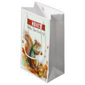 Petit Sac Cadeau Vues automne / Automne Écureuil - Fête d'anniversa (Devant Angle)
