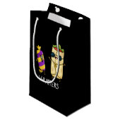Petit Sac Cadeau W-rappers Funny Food Pun Dark BG (Devant Angle)
