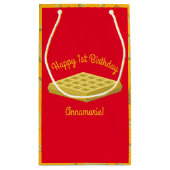 Petit Sac Cadeau Waffle Cute Breakfast Brunch Enfants 1er Anniversa (Dos)