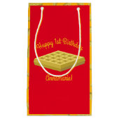 Petit Sac Cadeau Waffle Cute Breakfast Brunch Enfants 1er Anniversa (Devant)