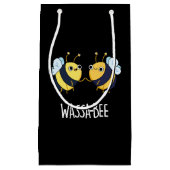 Petit Sac Cadeau Wassabee Funny Wasabi Bee Pun Dark BG (Devant)