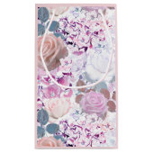 Petit Sac Cadeau Watercolor roses et hydrangeas. (Dos)