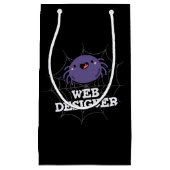 Petit Sac Cadeau Web Designer Funny Spider Pun Dark BG (Devant)