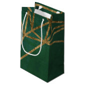Petit Sac Cadeau Web Gold et Green Jungle (Dos Angle)