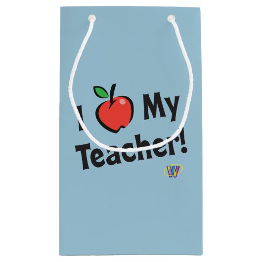 Petit Sac Cadeau Webkinz : J'aime mon professeur ! (Dos)