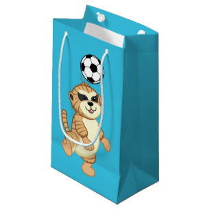 Petit Sac Cadeau Webkinz Meerkat jouant au football