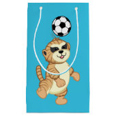 Petit Sac Cadeau Webkinz | Meerkat jouant au football (Devant)