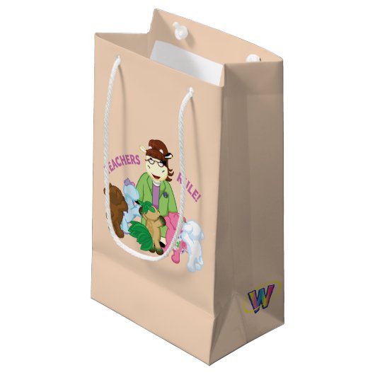 Petit Sac Cadeau Webkinz : Règle de professeurs ! (Devant Angle)
