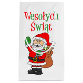 Petit Sac Cadeau Wesolych Swiat Et Père Noël Polonais Christmas Sma (Devant)