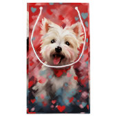 Petit Sac Cadeau West Highland White Terrier Valentines jour (Dos)