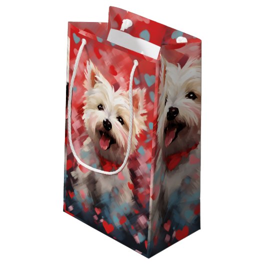 Petit Sac Cadeau West Highland White Terrier Valentines jour (Dos Angle)