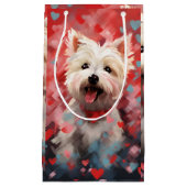Petit Sac Cadeau West Highland White Terrier Valentines jour (Devant)