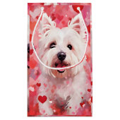 Petit Sac Cadeau West Highland White Terrier Valentines jour (Dos)