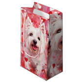 Petit Sac Cadeau West Highland White Terrier Valentines jour (Devant Angle)