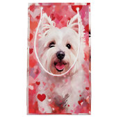 Petit Sac Cadeau West Highland White Terrier Valentines jour (Devant)