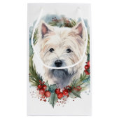 Petit Sac Cadeau West Highland White Terrier Wire de Noël (Dos)