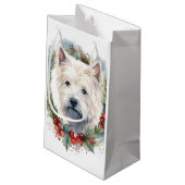 Petit Sac Cadeau West Highland White Terrier Wire de Noël (Dos Angle)