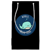 Petit Sac Cadeau Whale Bonjour Il Y Amusant Grosse Baleine Pun Dark (Devant)