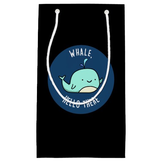Petit Sac Cadeau Whale Bonjour Il Y Amusant Grosse Baleine Pun Dark (Devant)