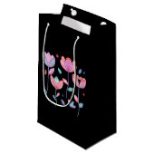 Petit Sac Cadeau Whimsical Flowers  (Devant Angle)