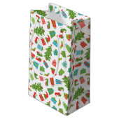 Petit Sac Cadeau Whimsical Retro Tree Cadeaux Elf Casquette Chaussu (Dos Angle)