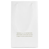 Petit Sac Cadeau White | Chic Rose Wedding Wedding (Dos)