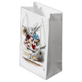 Petit Sac Cadeau White Rabbit Alice Wonderland Hearts (Dos Angle)