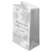 Petit Sac Cadeau White Winter Snowflakes Mariage Merci (Devant Angle)