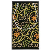 Petit Sac Cadeau William Morris Black Floral Art (Dos)