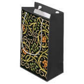 Petit Sac Cadeau William Morris Black Floral Art (Dos Angle)