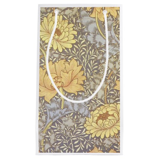 Petit Sac Cadeau William Morris Chrysanthemum Fleurs maman (Devant)