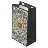 Petit Sac Cadeau William Morris Floral Circle Flower Illustration (Devant Angle)
